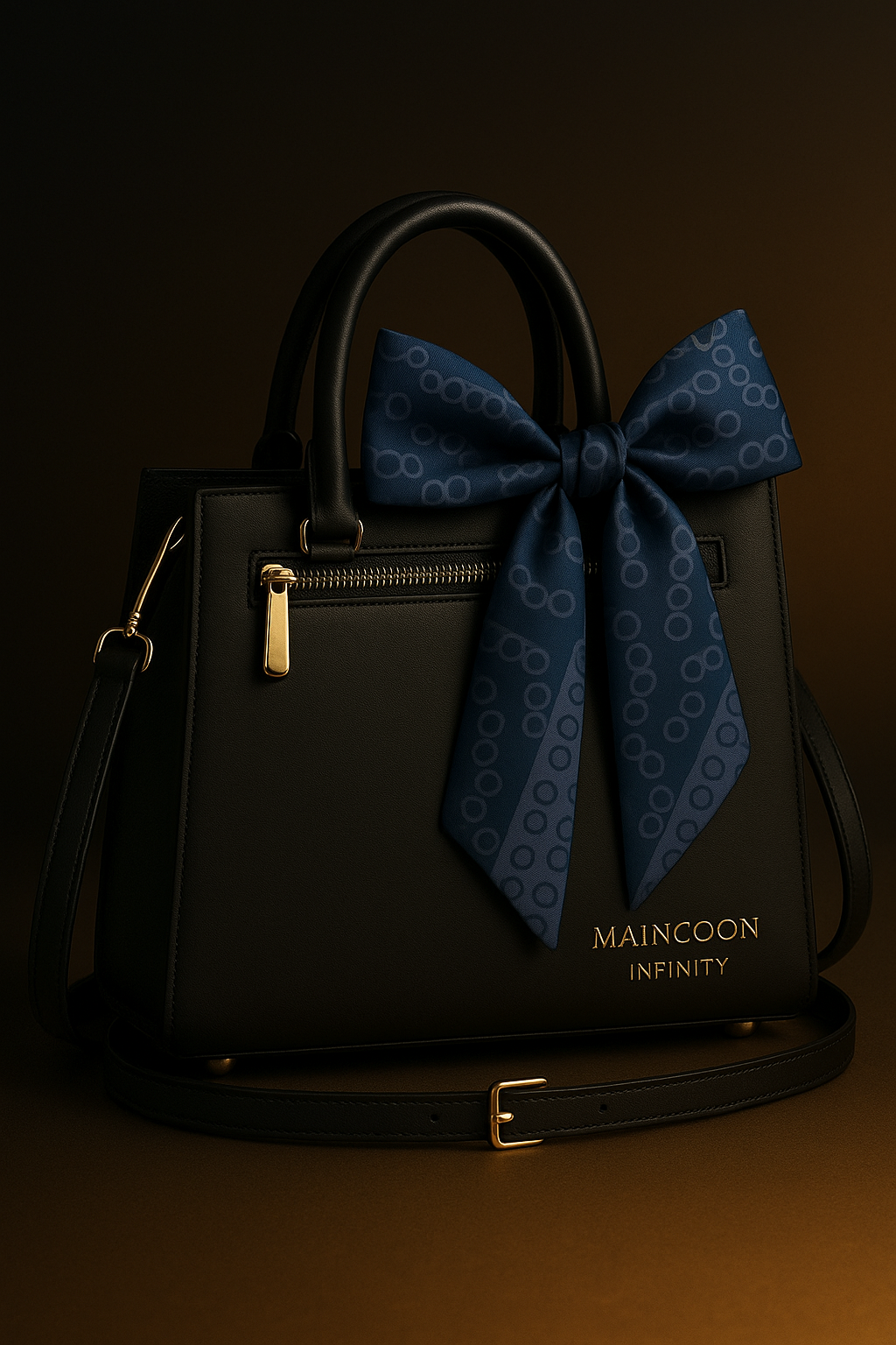 Maincoon Infinity™ Heritage Bow-Top Bag — Royal Eclipse Edition