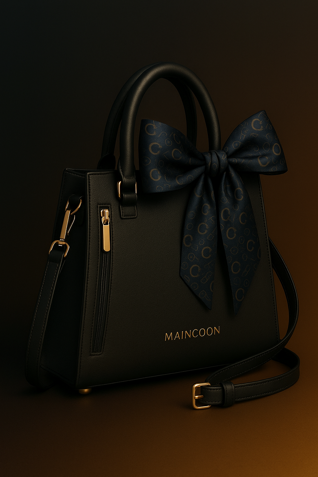 Maincoon Infinity™ Heritage Bow-Top Bag — Royal Eclipse Edition