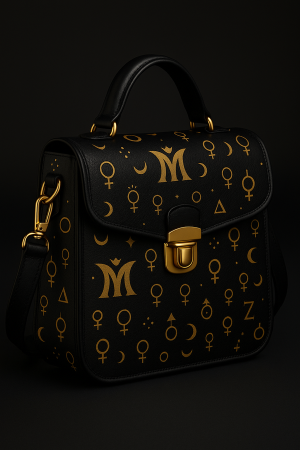 MAINCOON INFINITY™
PLANET CODE SHOULDER BAG™ — MYSTIC BLACK GOLD EDITION