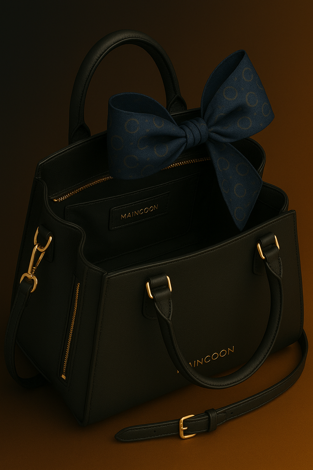 Maincoon Infinity™ Heritage Bow-Top Bag — Royal Eclipse Edition