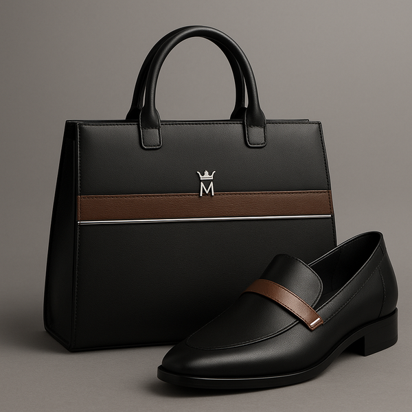 MAINCOON INFINITY™
BLACK BARON DUO — MEN’S SIGNATURE TOTE & LOAFER SET