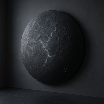 THE MERCURY CRACK MIRROR™ — PLANETARY WALL ARTIFACT